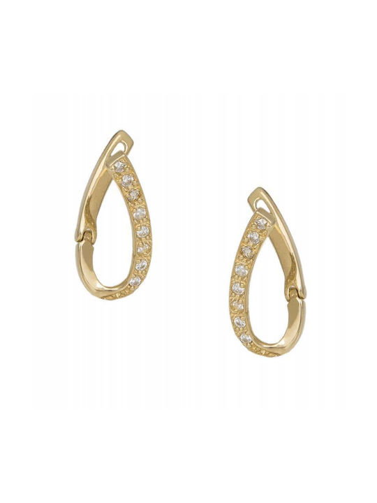 Earrings Hoops made of Gold 14K