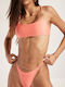 Bikini Set Triangle Top & Slip Bottom Gigi with Adjustable Straps Coral