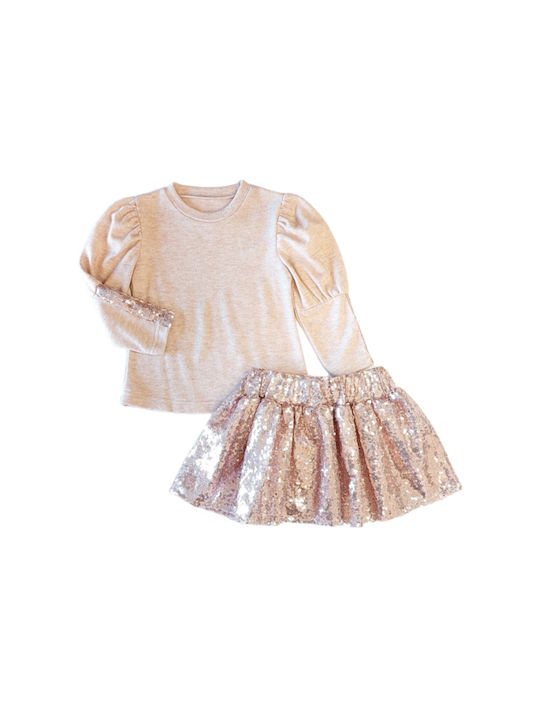 Sweet Baby Set pentru copii cu Fustă Magazin online de iarnă 2buc Pink