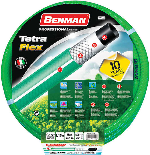 Benman Hose Watering Tetra Flex 1/2" 1m