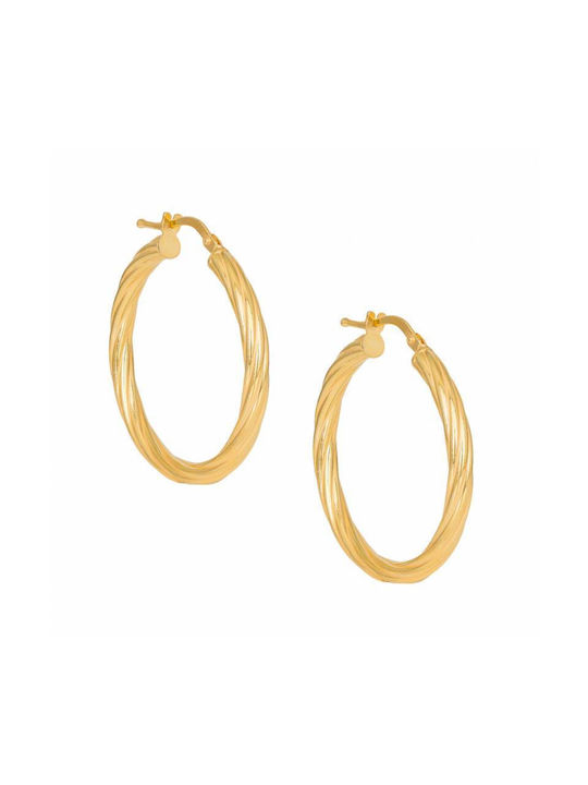 Earrings Hoops made of Silver Gold Plated