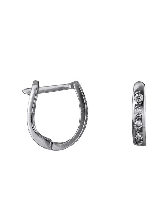 Earrings Hoops made of Platinum