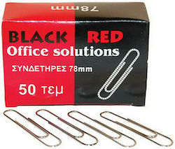 Black Red Συνδετήρες 78mm 50τμχ