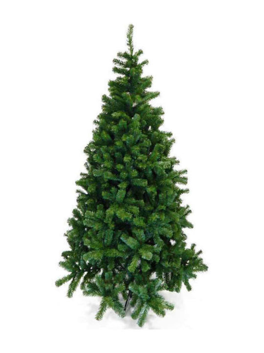 Christmas Green Tree with Metallic Base and Built in Branches H210cm