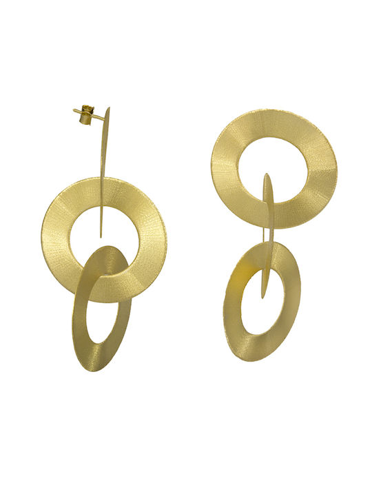 Earrings Hoops made of Silver Gold Plated