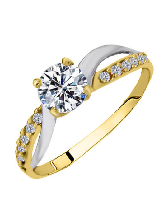 Xrisokosmima Single Stone from Gold 14K