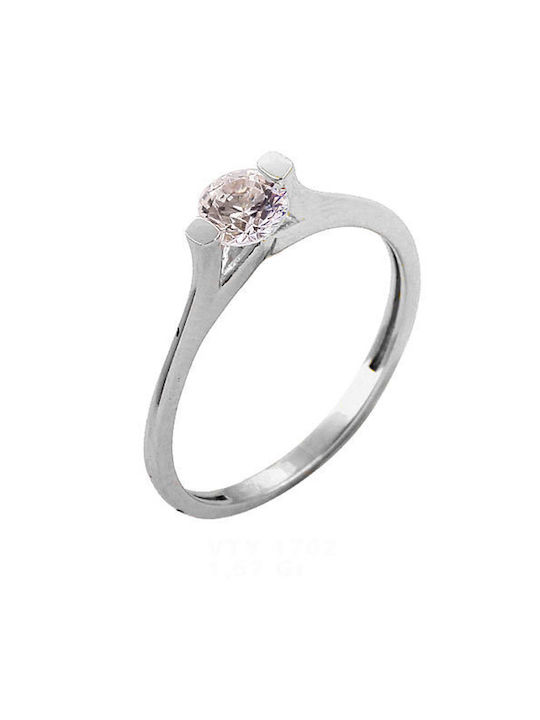 Single Stone from White Gold 14K