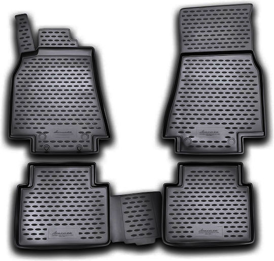 Novline Set of Front and Rear Mats 4pcs Tray Type for Mercedes-Benz B Class 2005+ Black