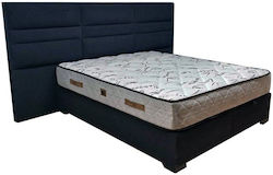 Majestic Κρεβάτι Υπέρδιπλο Επενδυμένο με Ύφασμα SB10 με Αποθηκευτικό Χώρο & Τάβλες για Στρώμα 160x200cm