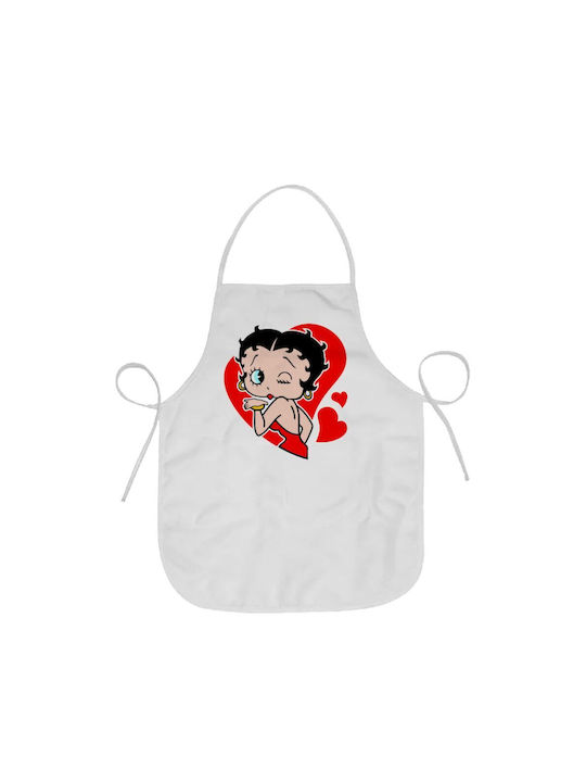 Koupakoupa Betty Boop Αδιάβροχη Ποδιά Κουζίνας Λευκή 75x63cm KP_20407_APRONADULT