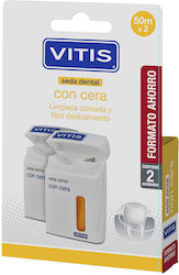 Vitis Waxed Dental Floss 50m 2 Pieces Vitis Waxed Dental Floss 50m 2 Pieces