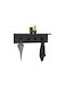 Asir Group Wooden Wall Hanger 4 Hooks Brown 14x60cm