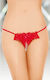 Softline Frauen Sexy Zeichenfolge offenem Schritt Rot