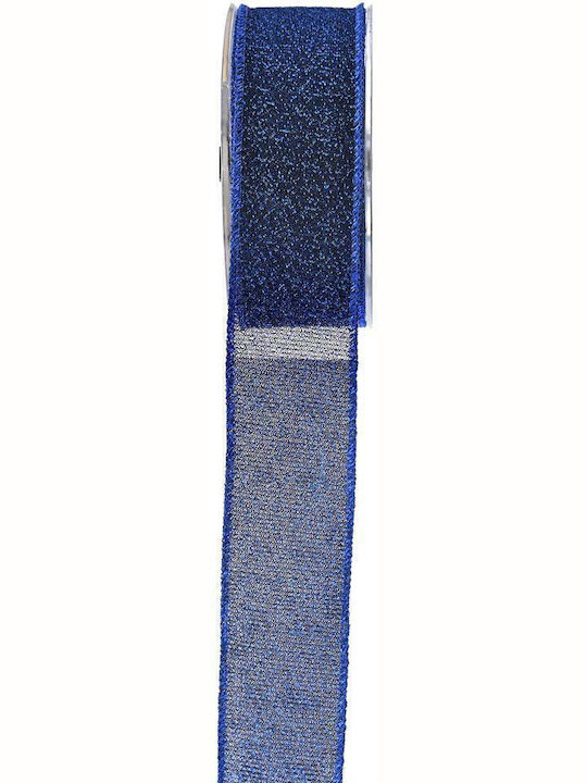 LiebeQueen Christmas Ribbon Blue 900x4.3cm 1pc