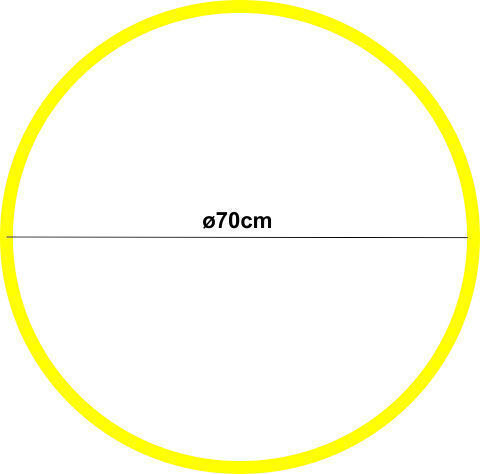 Reinhart Rhythmische Gymnastik Reifen mit Durchmesser 70cm Gelb
