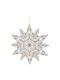 Hanging Hanging Snowflake Ornament Gold with Glitter