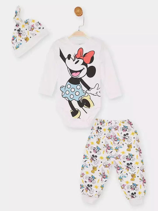 Cimpa Set Babystrampler Langärmliges White 3Stück