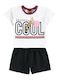 Παιδικό Σετ με Σορτς Καλοκαιρινό 2τμχ Μαύρο