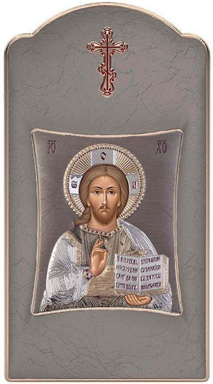 Slevori Εικόνα Jesus Christus Silber 8.4x16cm