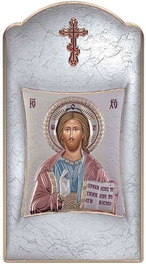 Slevori Εικόνα Jesus Christus Silber 8.4x16cm