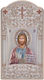 Slevori Image Jesus Christ Silver 8.4x16cm