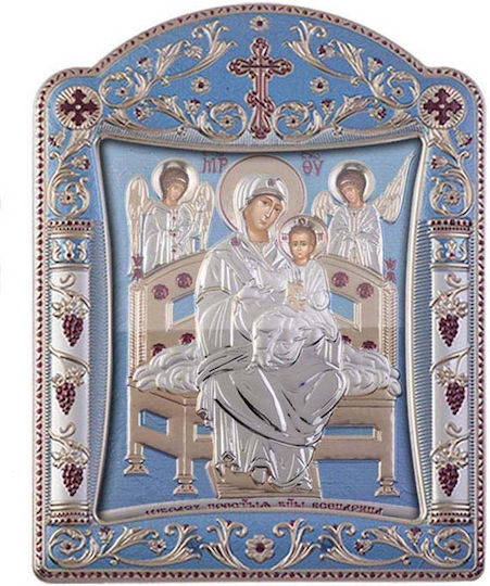 Slevori Heiligenikone Gottesmutter Panagia Pantanassa Metall 10,5x7,9cm