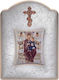 Slevori Heiligenikone Panagia Pantanassa Metall 16,7x22,4cm