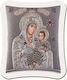 Slevori Heiligenikone Gottesmutter mit Kind Silber 21x25cm