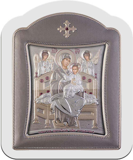 Slevori Heiligenikone Gottesmutter Panagia Pantanassa Metall 14,3x18,2cm
