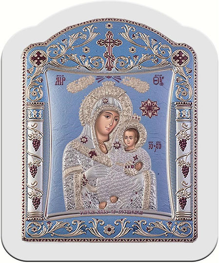 Slevori Icoană Maica Domnului Cu Pruncul Argintie 28.7x36.5cm