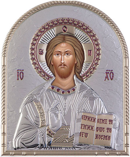 Slevori Εικόνα Исус Христос Silver 5.4x7см.