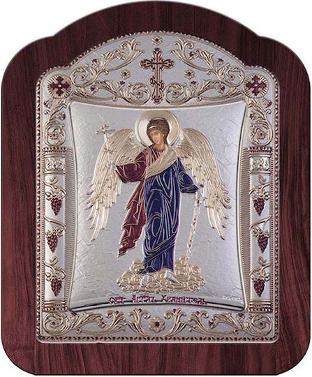 Slevori Εικόνα Schutzengel Silber 28.7x36.5cm