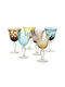Pols Potten Cuttings Set of Glasses for Red Wine made of Glass Stemmed 6pcs
