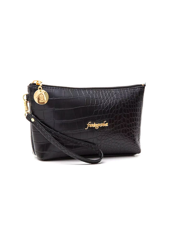 Fragola Γυναικείο Νεσεσέρ Black Croco 21cm
