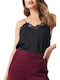 Women's Blouse with Straps Black