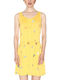 Rochie-Cămașă de Vară Mini Wrap-Around Galben