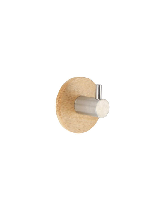 Aria Trade Single Wall-Mounted Bathroom Hook Silver