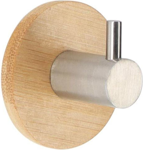 Single Wall-Mounted Bathroom Hook ​4.3x3.5cm Silver