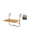 Auxiliary Outdoor Hanging Metal Table Mustard 60x43xcm