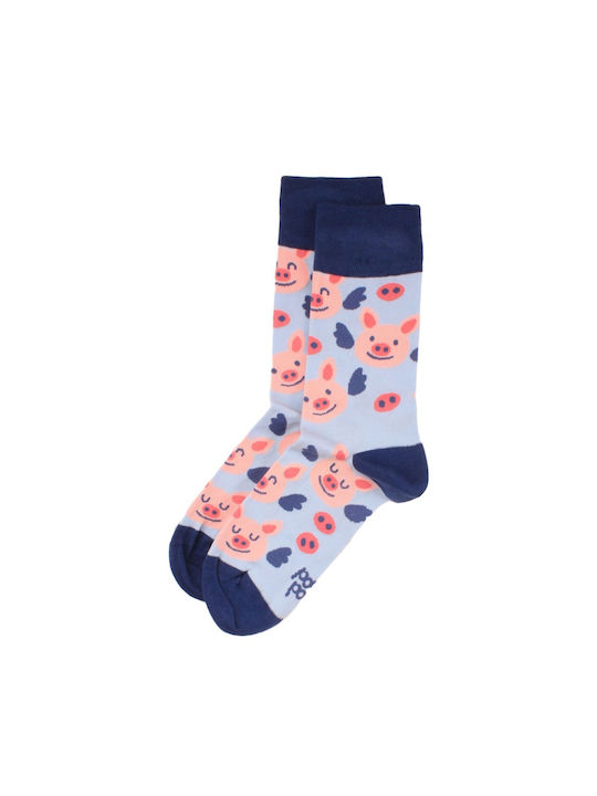 Trendy Women's Socks Light Blue