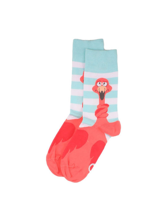 Trendy Flamingo Socks Light Blue