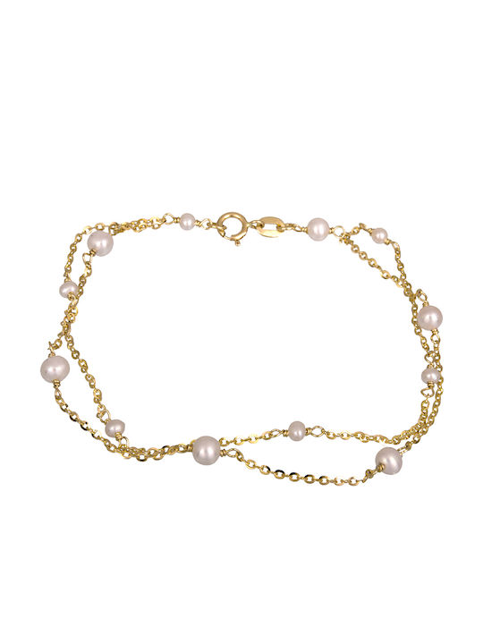 Bracelet made of Gold 14K with Pearls