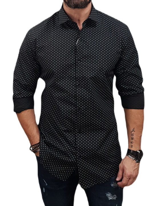 Vittorio Artist Men's Shirt Long Sleeve Black