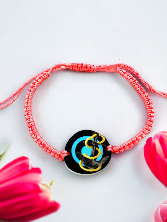 Bracelet Macrame Χειροποίητο with design Eye made of Cord