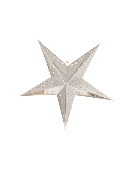 Christmas Decorative Pendant Star Paper Silver 60x60x60cm