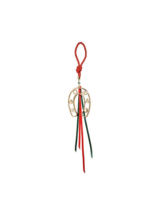 Georgiou Hanging Lucky Charm Horseshoe Red 1pcs