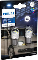 Philips Car P21W Light Bulb LED 6000K Cold White 12V 2pcs