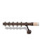 Enis by Domus Metallisch Vorhangstange Chic 3012 Einfach Φ25mm 240cm Rust