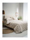 Vesta Home Vesta Home Cotton Satin Duvet Cover Set 230x240cm Super King with 2 Pillowcases Karen Sand