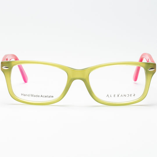 AlexanderGr Kids Acetate Prescription Eyeglass Frame Green VK741C44716125
